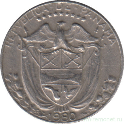 Монета. Панама. 1/10 бальбоа 1980 год.