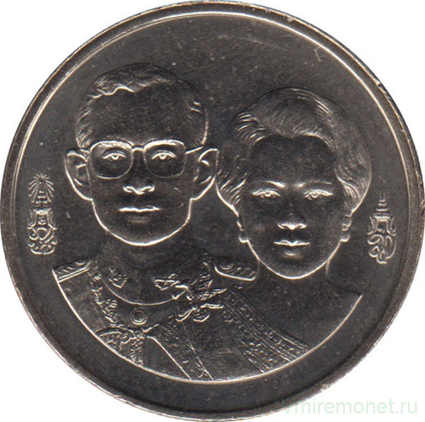 Монета. Тайланд. 2 бата 1992 (2535) год. 50 лет Национальному банку.