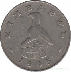 Монета. Зимбабве. 50 центов 1995 год.