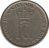 Монета. Норвегия. 1 крона 1953 год. рев.