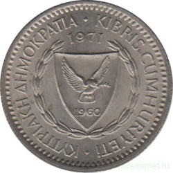 Монета. Кипр. 25 милей 1971 год.