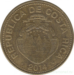 Монета. Коста-Рика. 100 колонов 2014 год.