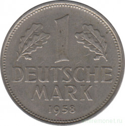 Монета. ФРГ. 1 марка 1958 год. Монетный двор - Мюнхен (D).