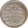 Монета. Нидерланды. 10 центов 1937 год. ав.