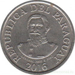 Монета. Парагвай. 100 гуарани 2016 год.