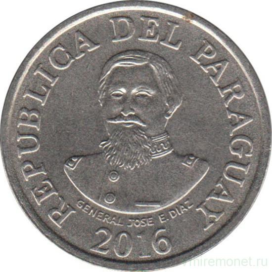 Монета. Парагвай. 100 гуарани 2016 год.