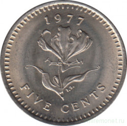 Монета. Родезия. 5 центов 1977 год.