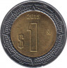  Монета. Мексика. 1 песо 2015 год. ав