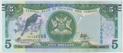 Банкнота. Тринидад и Тобаго. 5 долларов 2006 год. Тип 47c.
