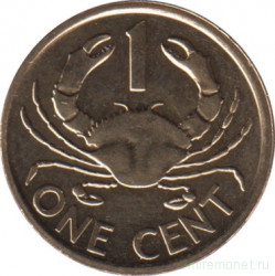 Монета. Сейшельские острова. 1 цент 2014 год.