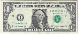 Банкнота. США. 1 доллар 2009 год. Серия I. Тип 530.