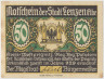 Бона. Нотгельд. Германия. Город Ленцен. 50 пфеннигов 1922 год. Вариант 792.1.1.1. ав.