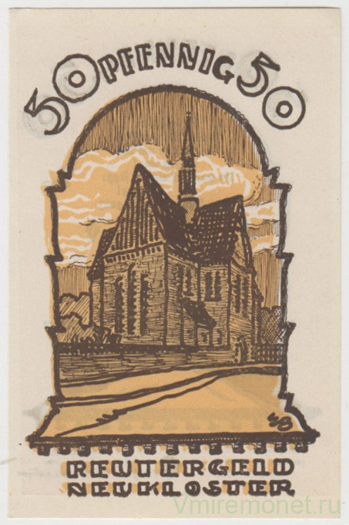 Бона. Нотгельд. Германия. Город Нейклостер. 50 пфеннигов 1922 год. Вариант 951.1.3.