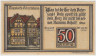 Бона. Нотгельд. Германия. Город Кведлинбург. 50 пфеннигов 1921 год. Вариант 1087.1.c.2.2. рев.