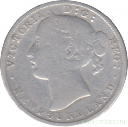 Монета. Ньюфаундленд. 20 центов 1881 год.
