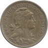 Аверс. Монета. Португалия. 50 сентаво 1967 год.
