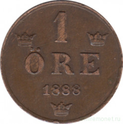 Монета. Швеция. 1 эре 1888 год.