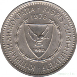 Монета. Кипр. 25 милей 1978 год.