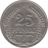 Монета. Германия (Германская империя 1871-1922). 25 пфеннигов 1912 год. Монетный двор - Штутгарт (F). рев.