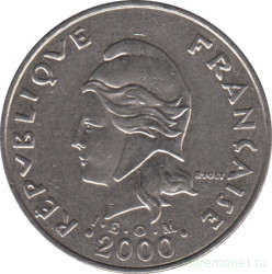 Монета. Французская Полинезия. 20 франков 2000 год.