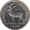 Монета. Маврикий. 1/2 рупии 1999 год. ав.