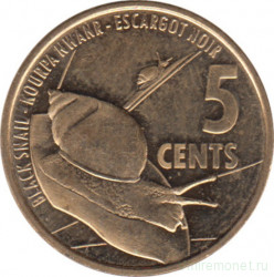 Монета. Сейшельские острова. 5 центов 2016 год.