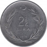 Монета. Турция. 2.5 лиры 1976 год. ав.