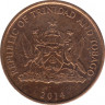 Монета. Тринидад и Тобаго. 5 центов 2014 год. ав.