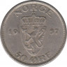  Монета. Норвегия. 50 эре 1957 год. ав.