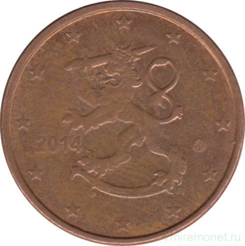 Монета. Финляндия. 5 центов 2014 год.
