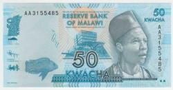 Банкнота. Малави. 50 квачей 2012 год. Тип 58a.