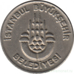 Жетон метро. Турция. Стамбул. Диаметр 22 мм.