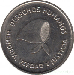 Монета. Аргентина. 2 песо 2006 год. Защита прав человека.