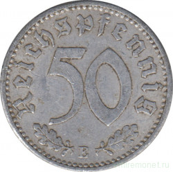 Монета. Германия. Третий рейх. 50 рейхспфеннигов 1942 год. Монетный двор - Мюльденхаузен (E).