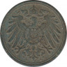 Монета. Германия (Германская империя 1871-1922). 1 пфенниг 1893 год. (А). рев.
