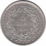 Монета. Франция. 5 франков 1849 год. А.