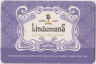 Подставка. Пиво  "Lindemans". (Фиолетовая). лиц.