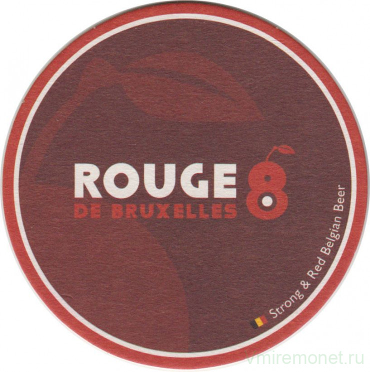 Подставка. Пиво  "Rouge De Bruxelles 8".