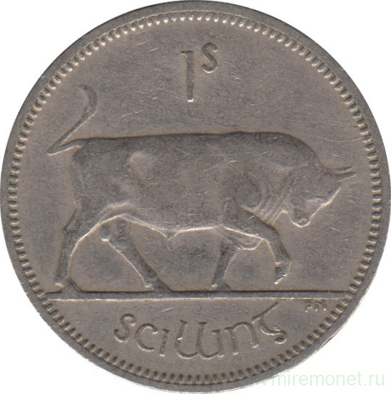 Монета. Ирландия. 1 шиллинг 1959 год.