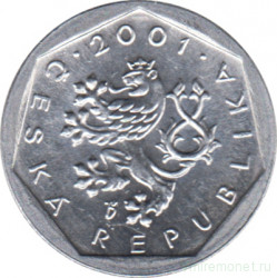 Монета. Чехия. 20 геллеров 2001 год.