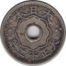 Монета. Япония. 10 сенов 1923 год (12-й год эры Тайсё). ав.