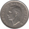 Монета. Новая Зеландия. 6 пенсов 1947 год. рев.