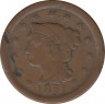 Монета. США. 1 цент 1851 год. ав.