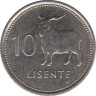 Монета. Лесото (анклав в ЮАР). 10 лисенте 1992 год. рев.