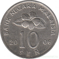 Монета. Малайзия. 10 сен 2006 год.