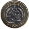 Монета. Гибралтар. 2 фунта 2023 год. Рождество.