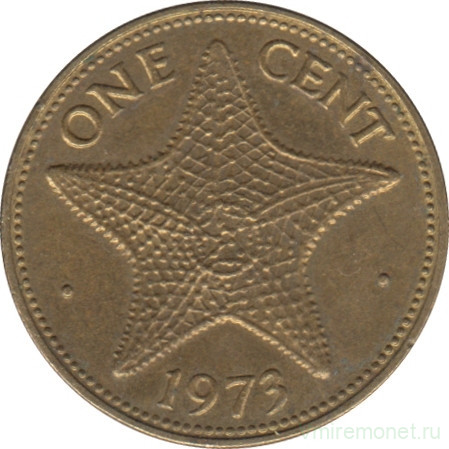 Монета. Багамские острова. 1 цент 1973 год.