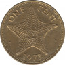 Монета. Багамские острова. 1 цент 1973 год. ав.