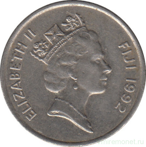 Монета. Фиджи. 5 центов 1992 год.