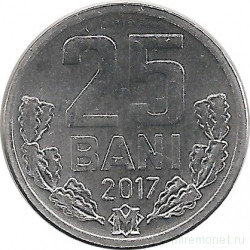 Монета. Молдова. 25 баней 2017 год.